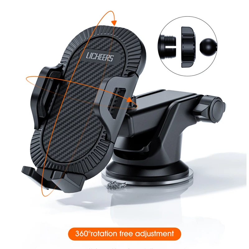 car phone holder sucker mobile phone bracket holder in car no magnetic mount stand gps support for xiaomi samsung iphone 12 pro free global shipping