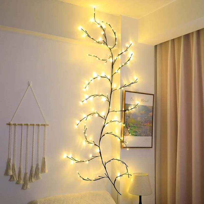 Artificial Plant Christmas 144LEDS Willow Branch Lamp Strings Light Wedding Party Xmas Tree Decoration EU/US/UK/AU Plug