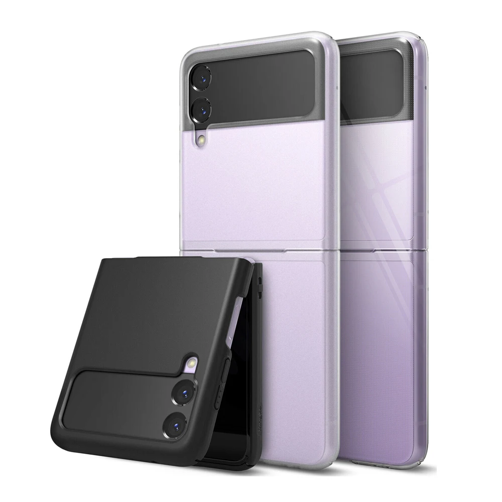 

Ringke Slim for Samsung Galaxy Z Flip 3 Thin Soft Hard PC with Non-Slip Grip Protective Phone Cover