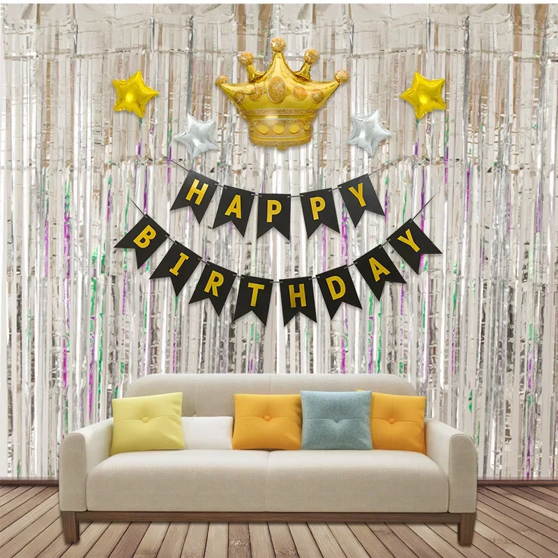 1*2 м фольги занавеска с кисточками для взрослых и детей украшение дня рождения