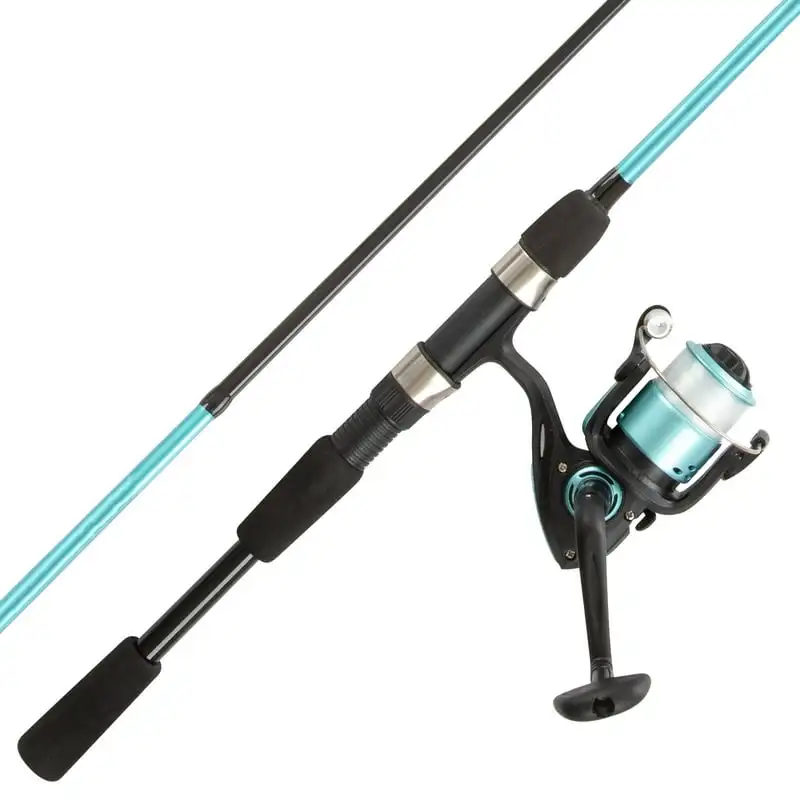 

Youth Fiberglass Fishing Rod and Reel Combo, Turquoise