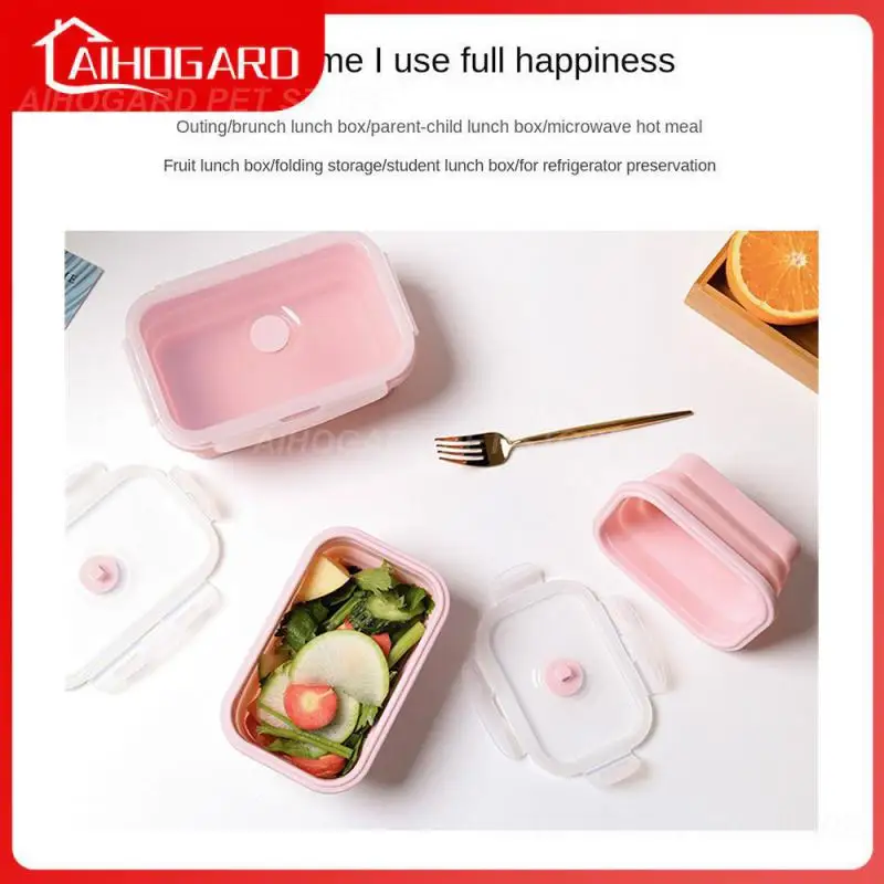 

Изолируемый Силиконовый складной Ланч-бокс, удобно носить с собой, кухонный инструмент, многофункциональная миска для кемпинга