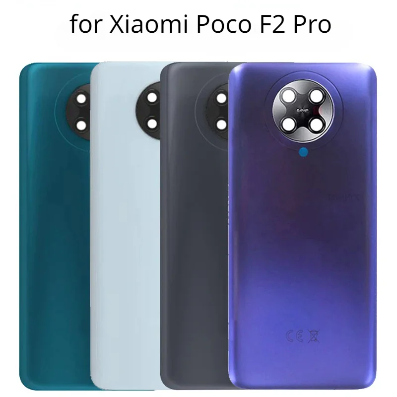 

Back Cover for Xiaomi Poco F2 Pro Battery Cover Glass Panel Rear Door Housing Case with Camera Lens Replacement