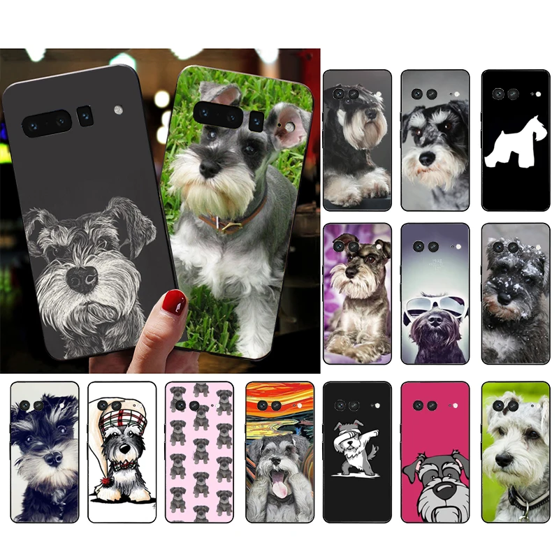 

Phone Case for Google Pixel 7 Pro 7 6A 6 Pro 5A 4A 3A Pixel 4 XL Pixel 5 6 4 3 XL 3A XL 2 XL Schnauzer Puppy dog Art Case Funda