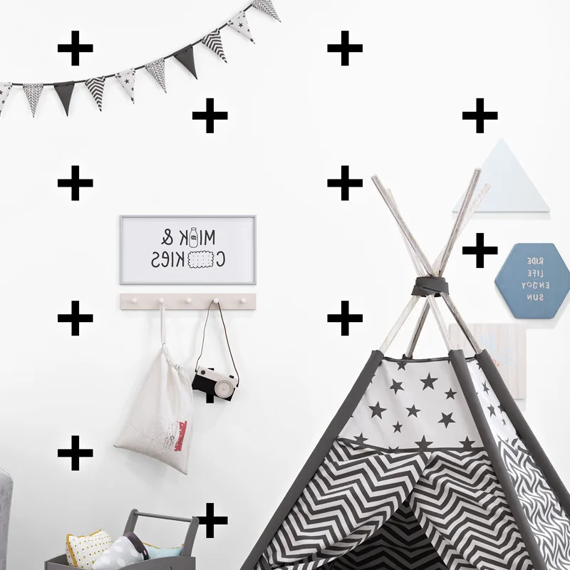 

Nordic style wallpaper ins modern minimalist geometric cross living room bedroom TV background wall net red wallpaper.