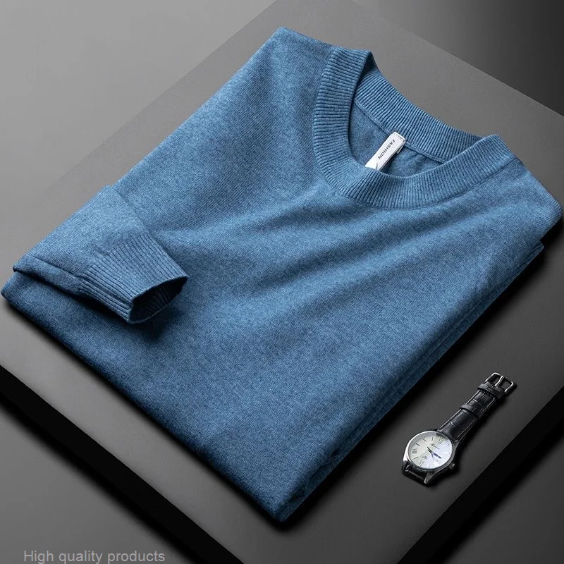 

Sweter Leher Bulat Warna Solid Mewah Kelas Atas untuk Pria Di Gugur dan Musim Dingin Pullover Nyaman Hangat Baru Modis