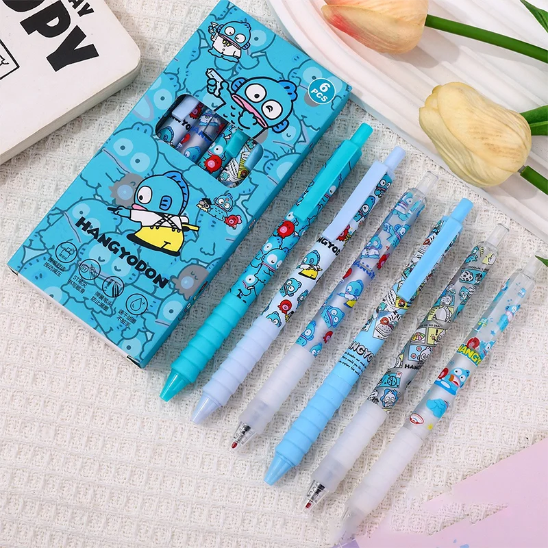 Набор из 46 шт. в коробке: ручки Sanrio «Уродливая рыбка» с нейтральными чернилами, нажимные, с мультяшным дизайном, для студентов, с рисунком русалки, для экзаменов, черные, быстросохнущие. (art.: 3920dafcf5ecb) - 3920dafcf5ecb