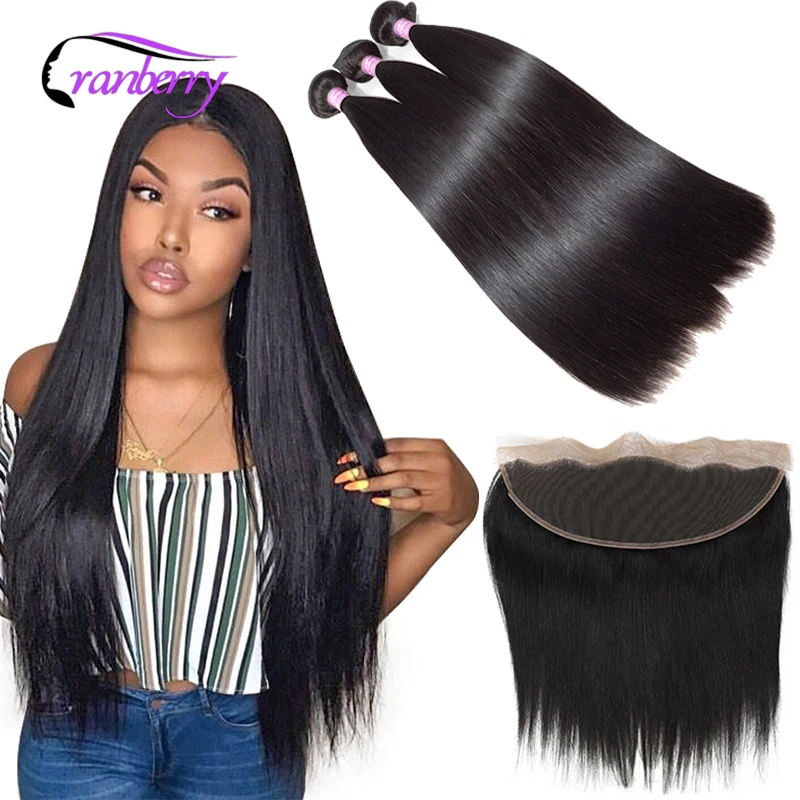 

Malaysian Straight Hair Bundles With Frontal 4 pcs/lot CRANBERRY Hair Weave Bundles With 13x4 Lace Closure Frontal Free Shipping