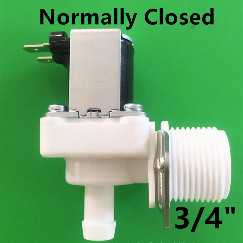

3/4" Male water intake Inlet Vertical solenoid valve Normally Closed 12 Voltios DC 12V 24V 36V 48V AC 110V 220V for ice maker