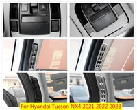 for hyundai tucson nx4 2021 2022 2023 accessories interior car a pillar air ac outlet vent frame sticker decoration cover tri