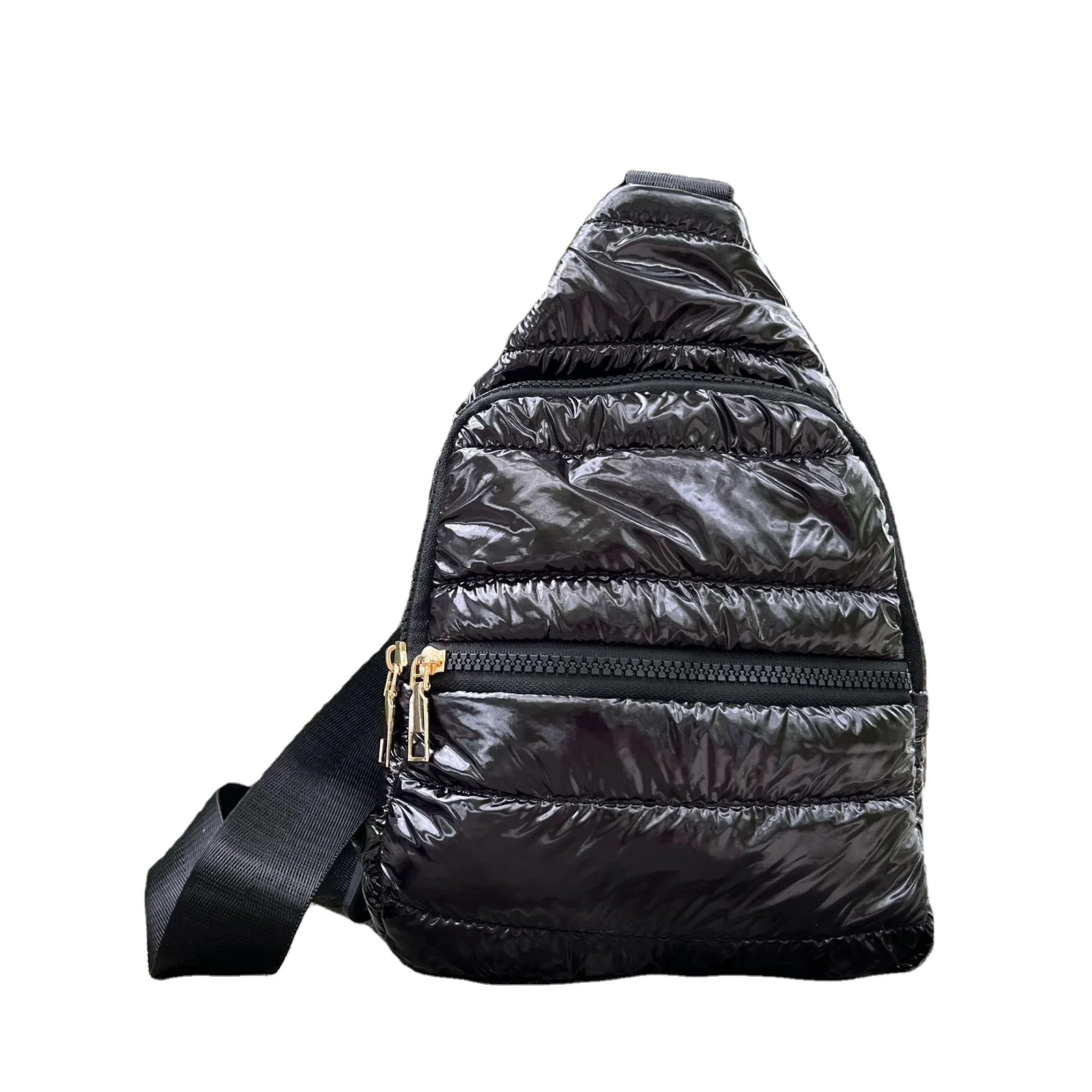 

Black Vintage Puffer Bag Women Nylon Quilted Sling Bag Green Puffer Mini ShoulderCrossbody Zipper Messenge Designer Luxury Bag