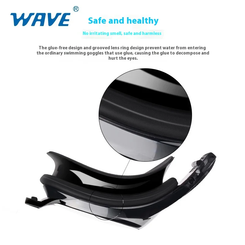 WAVE Профессиональные УФ-водостойкие антисильные очки для плавания UV HD