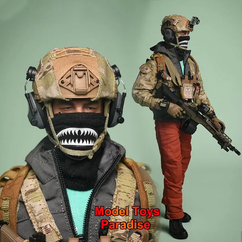 

ES Easy Simple 26055R 1/6 Men Soldier Camo Warrior With Weapon Equipment Bag Full Set 12inch Action Figure Collection Toys Gifts