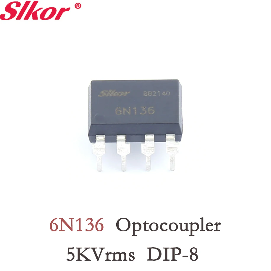 

5PCS Original 6N136 Optocoupler 5KV DIP8 Smd optron sharp photo coupler set power kit transistor SLH11L1S