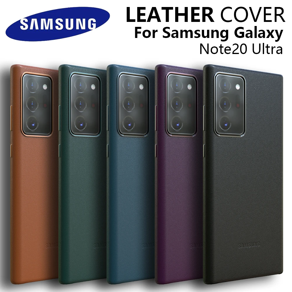 Оригинальный чехол для Samsung Note20 Ultra официальный высококачественный кожаный