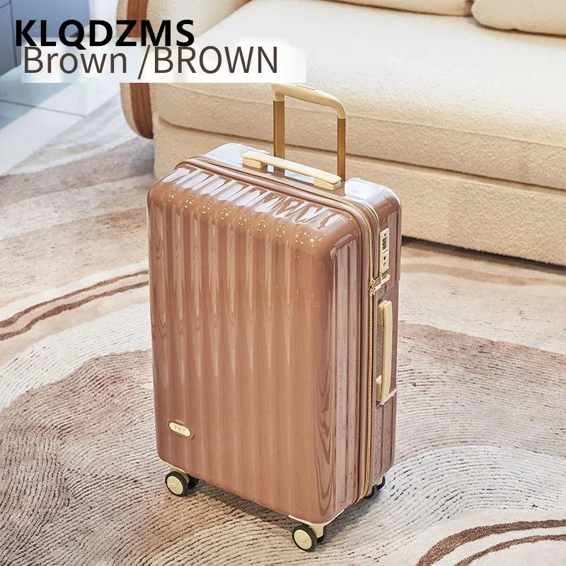 KLQDZMS Чемодан из АБС-пластика + ПК 30 дюймов чемодан на колесиках большой