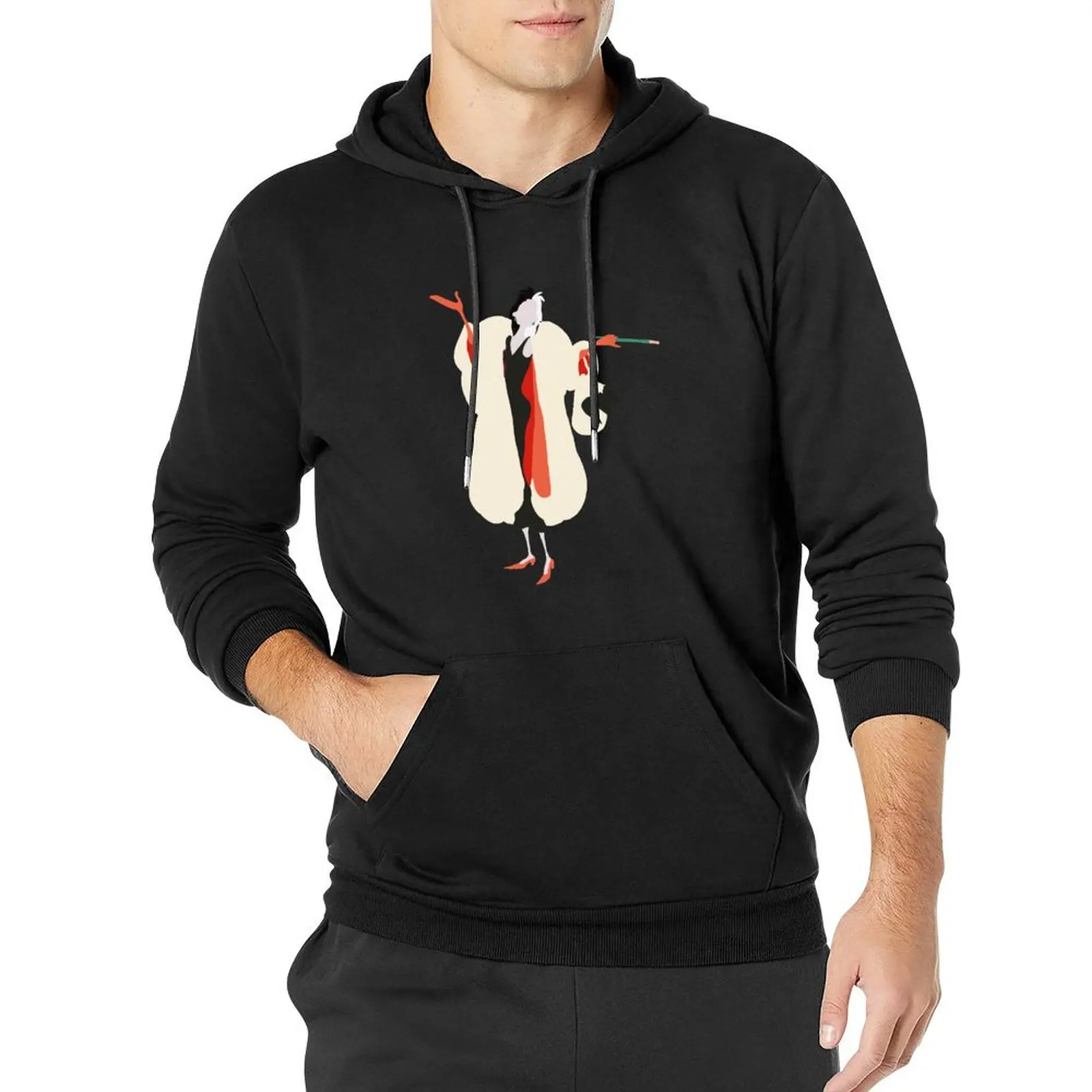 Минималистичный пуловер с капюшоном Cruella Deville зимняя одежда осенняя толстовка в