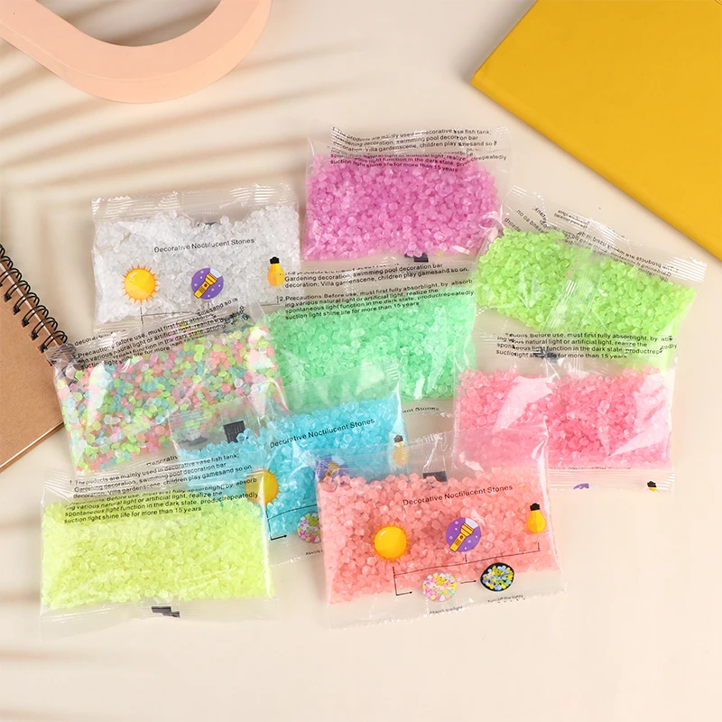 Светящийся Песок 3-5 Мм Декоративные Камешки 1000 Шт. Для Дома Сада Дорожек Газонов