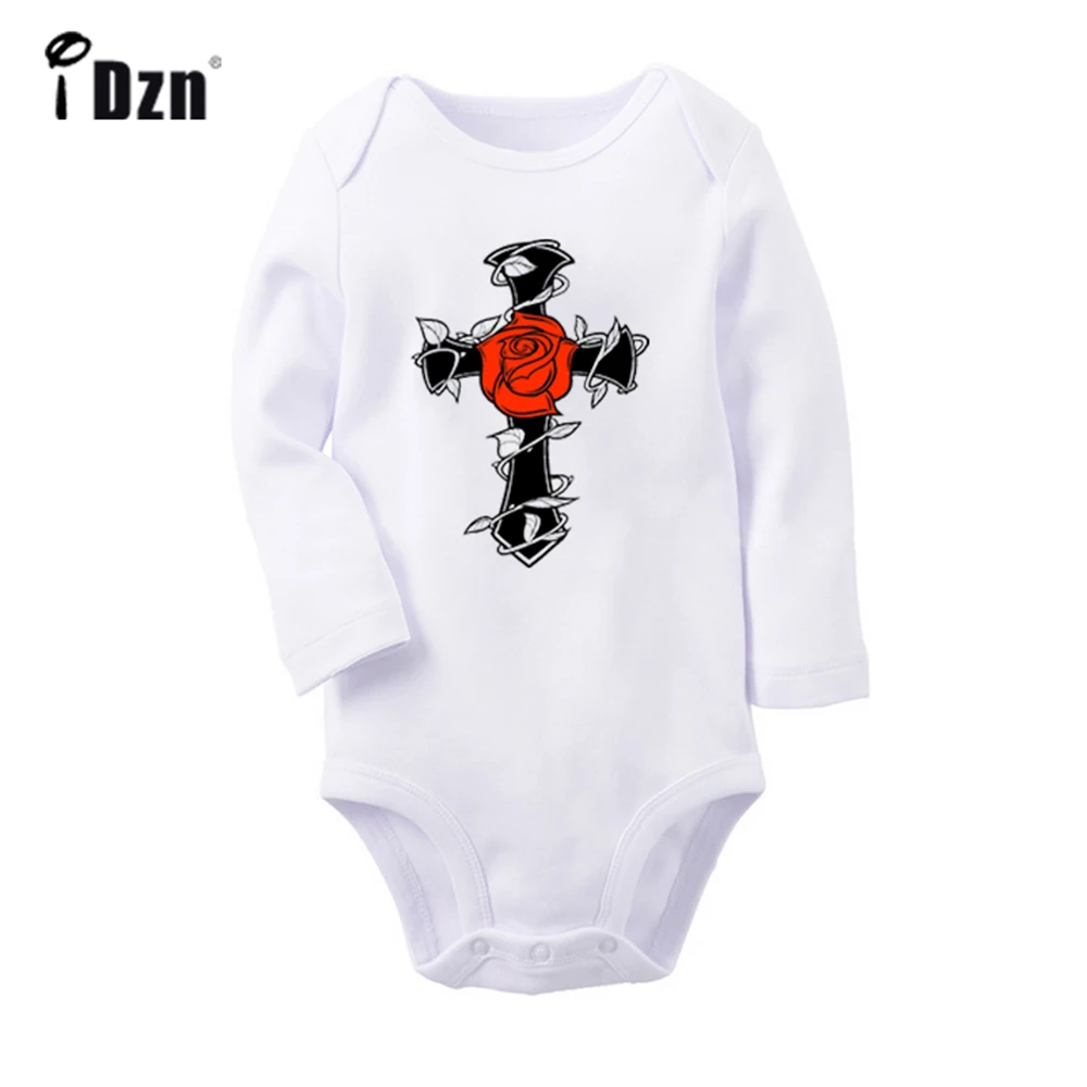 

Детское боди с длинным рукавом и принтом, с красными розами