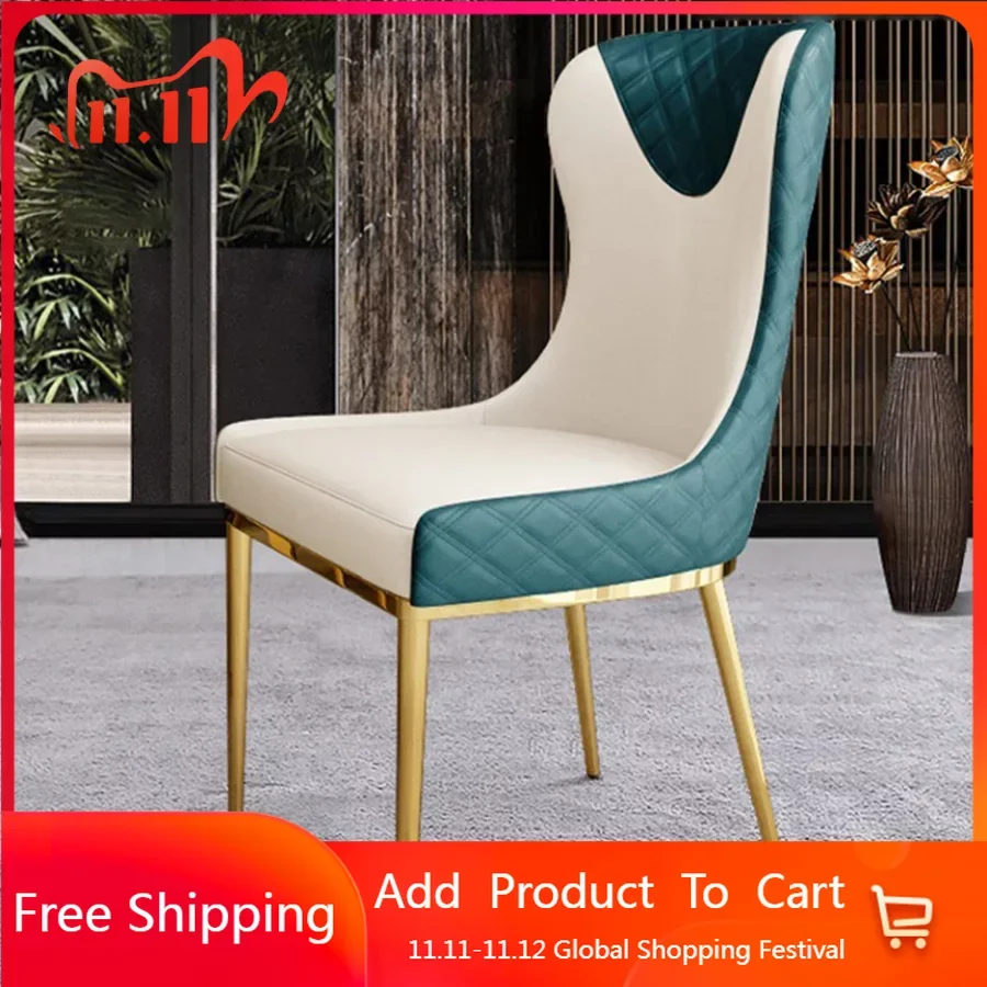 

Minimalist Dining Chair Set Of 2 Modern Restaurant Casual Creative High Backrest Stool Kitchen Chair SillonHome furniture GY50DC
