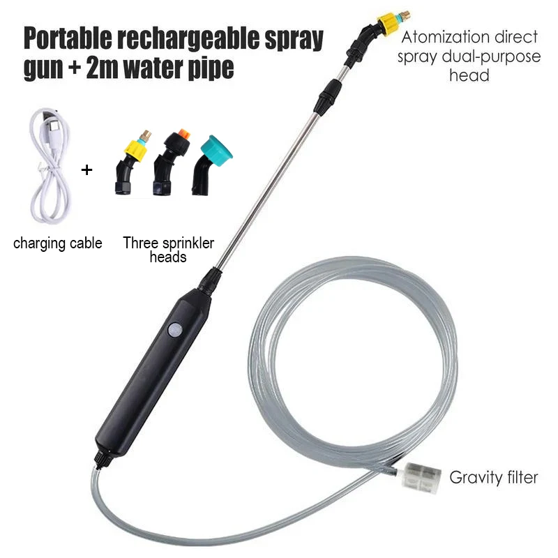 

Garden Watering Spray Gun USB Automatic Electric Sprayer Nozzle Sprinkler Garden Plant Mister Watering Spray Irrigation Tool