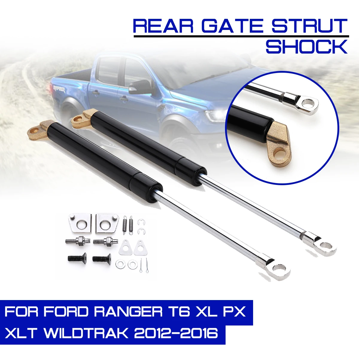 

Car Interior Rear Trunk Tail Gate Gas Spring Shock Lift Struts Support Rod For Ford For Ranger T6 Xl Px Xlt Wildtrak 2012-2016