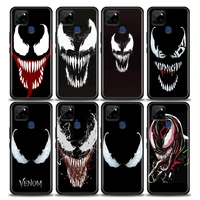 phone case for realme q2 c20 c21 v15 8 c25 gt neo v13 5g x7 pro ultra c21y case soft silicon cover marvel spider man horror face