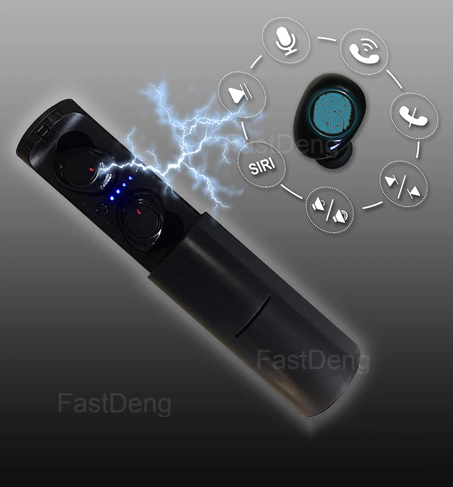 

TWS Wireless Bluetooth-compatible Earbuds Sports WaterProof Noise Cancelling Deep Bass Earphones With Microphone In Ear Headsets