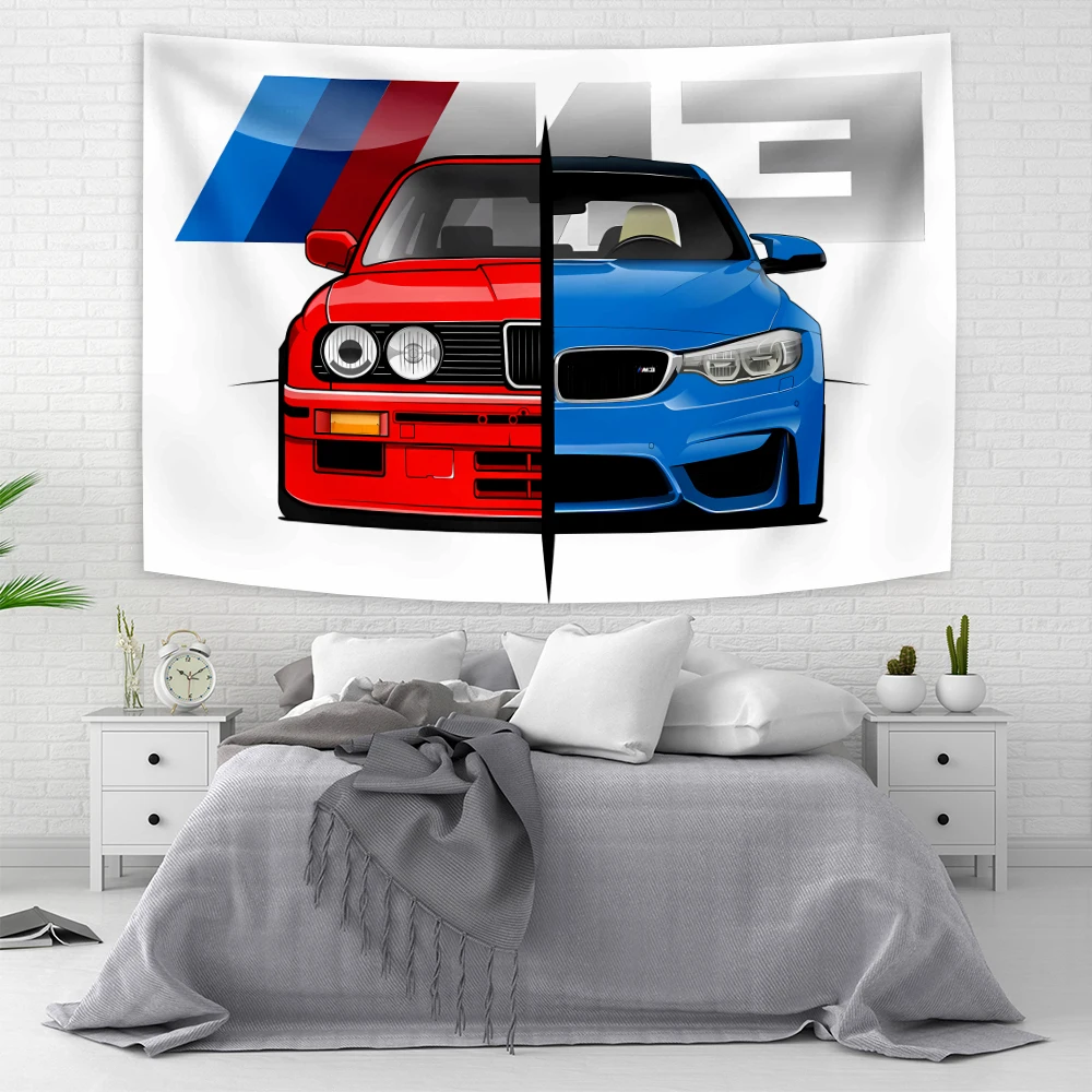 Аниме украшение для автомобиля фоновая лента флаг семейной спальни наружный