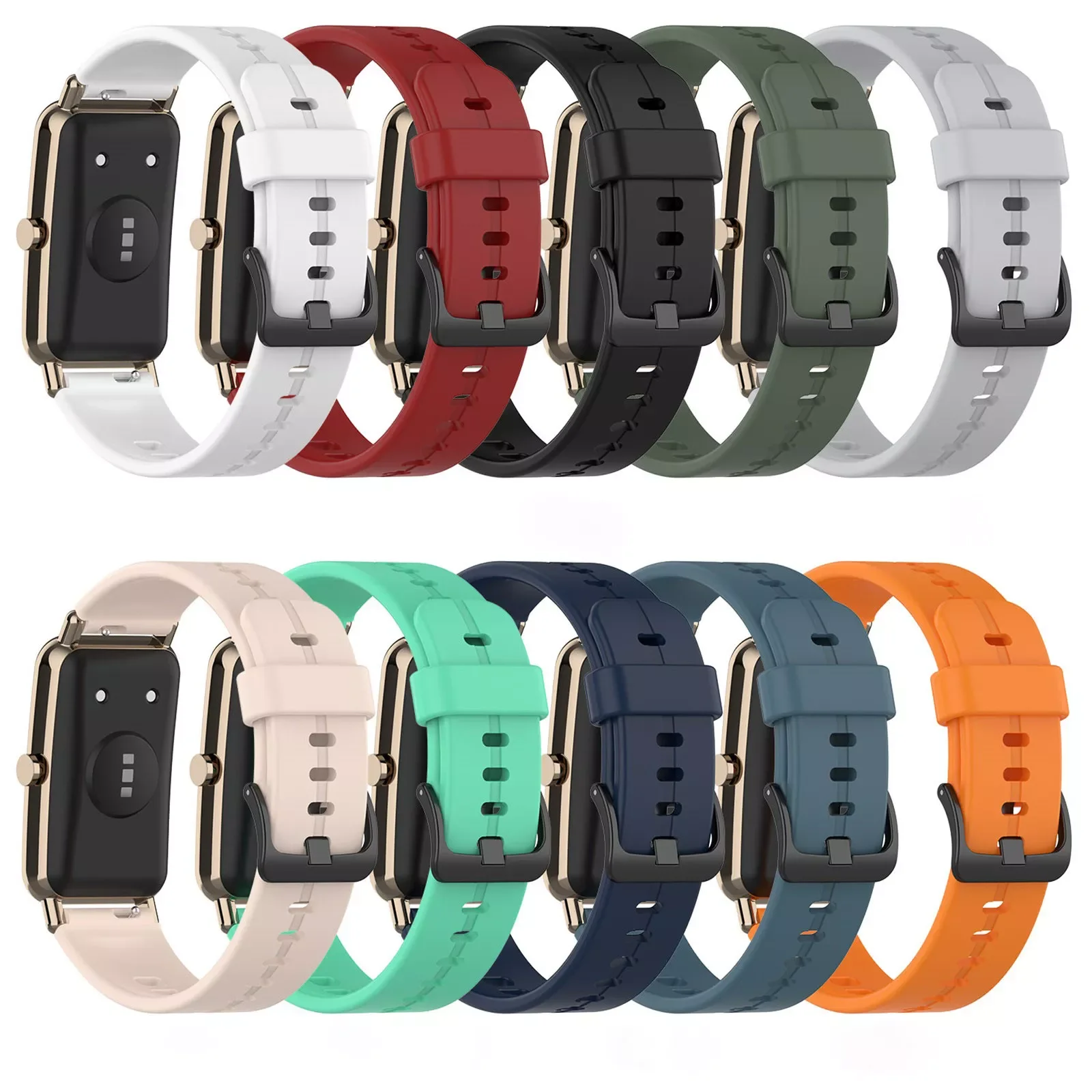 

Silicone Wristband For Huawei-Watch Fit Mini Watch Strap Watch Sports Wriststrap 16mm 5.5-8.7in Smart Accessories