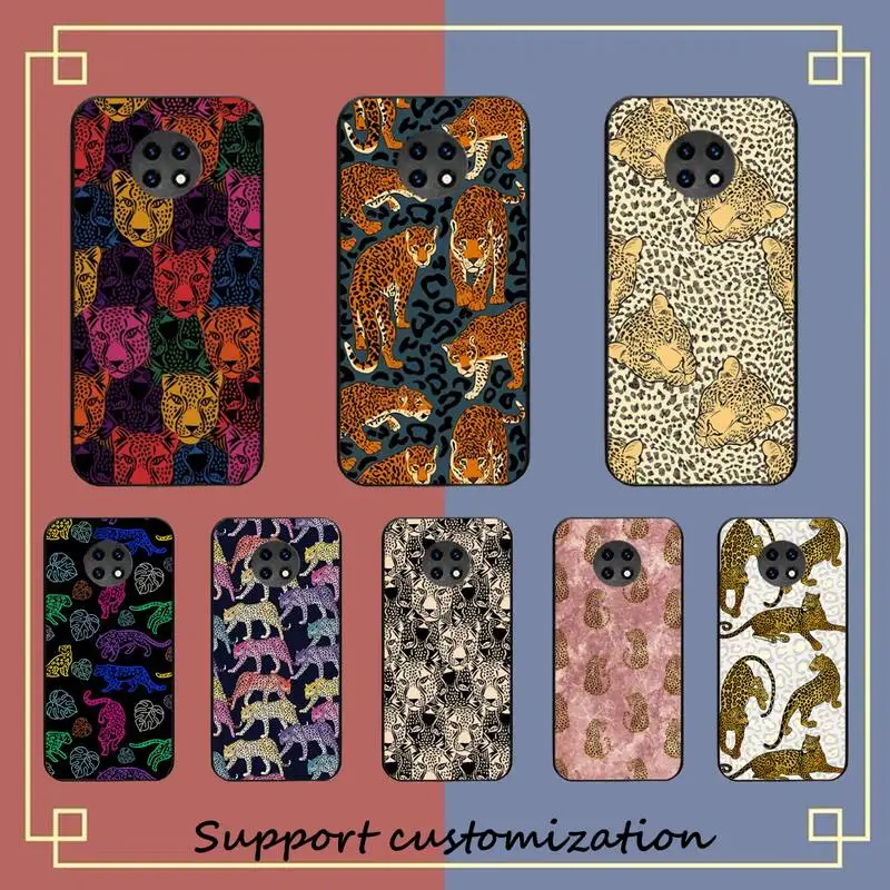 

Cartoon Animal Cool Leopard Pattern Phone Case For Xiaomi Redmi Note 8A 7 5 Note 8pro 8T 9Pro TPU Coque for note 6pro
