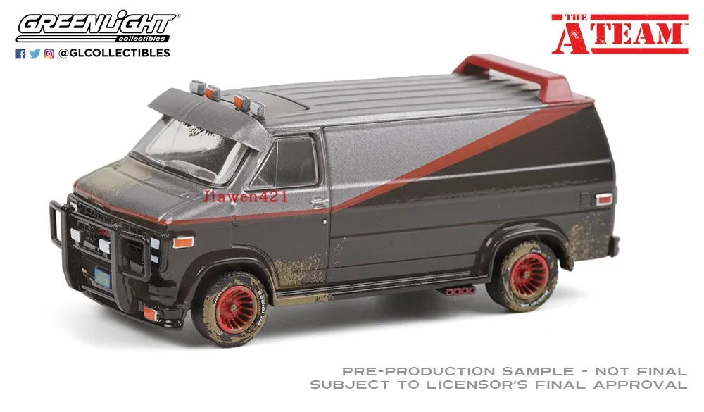 Модель автомобиля GreenLight 1:64 1983 GMC Vandura из сплава под давлением |
