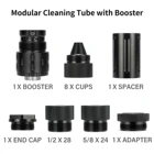 10 ''l 1,58' 'OD алюминиевый модульный очищающий фильтр растворителя 1,375x24 MST комплект + 12x28, .578x28, 916x24, 4003 x1lh бустер Napa