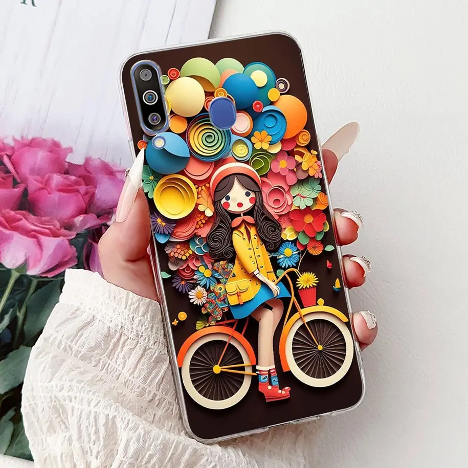 Фото Чехол для Samsung Galaxy M30 M20 M10 SM-M305F SM-M205F SM-M105F, популярные чехлы для телефонов с цветочным принтом для Samsung M30 GalaxyM30, бампер №5