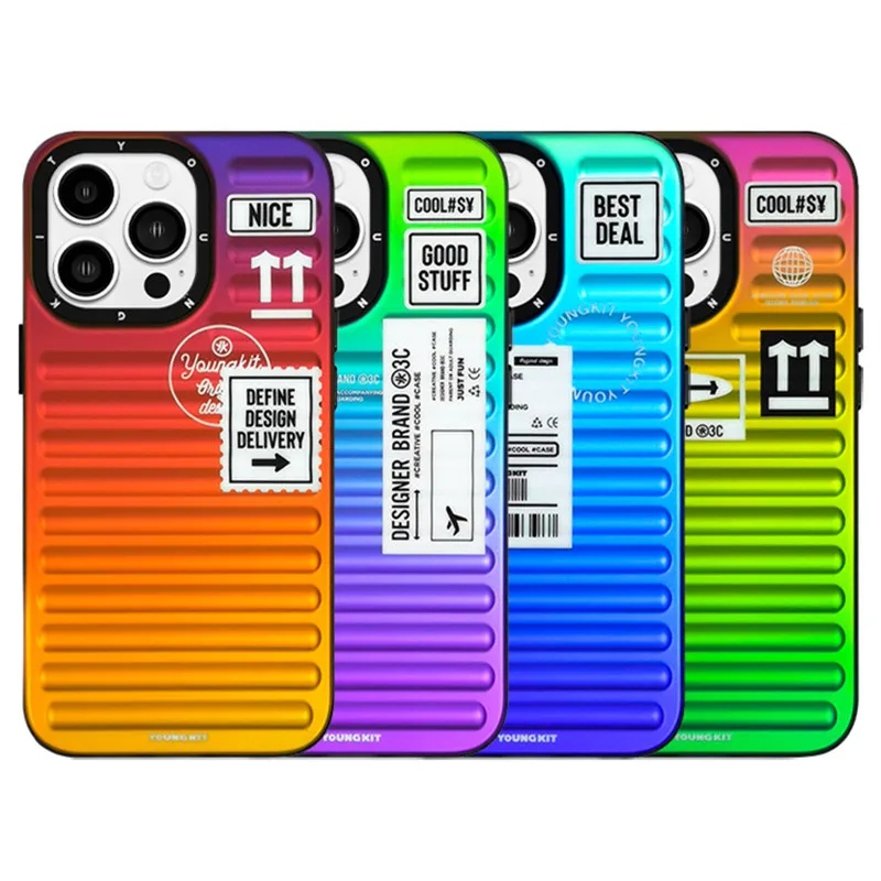 

Youngkit Phone Cover for iPhone 13 Pro Max Case Cell Color Gradient Luggage Design Iphone Anti-drop Case Smartphone Accessories