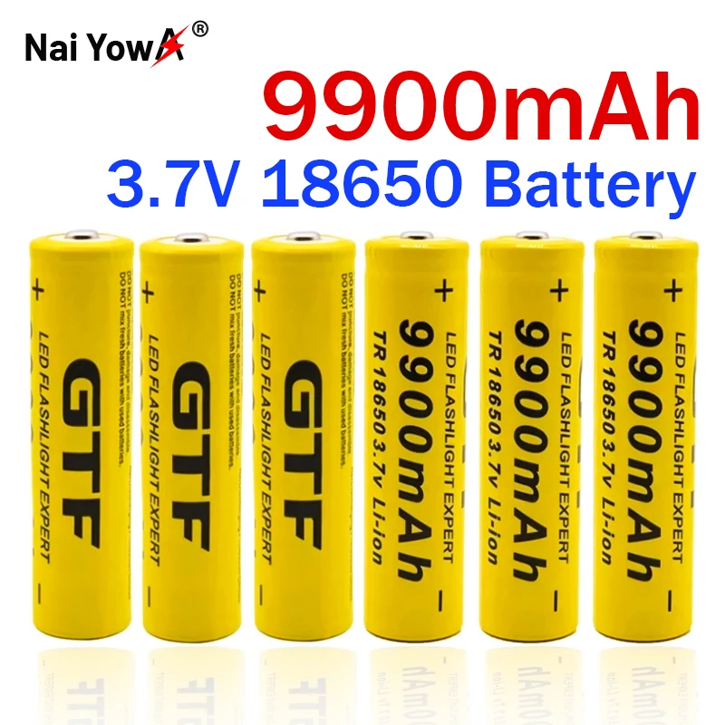 

Original 18650 Battery 3.7V 9900mAh Rechargeable Lithium Ion Battery for LED Flashlight Hot New High Quality Batteries NEW