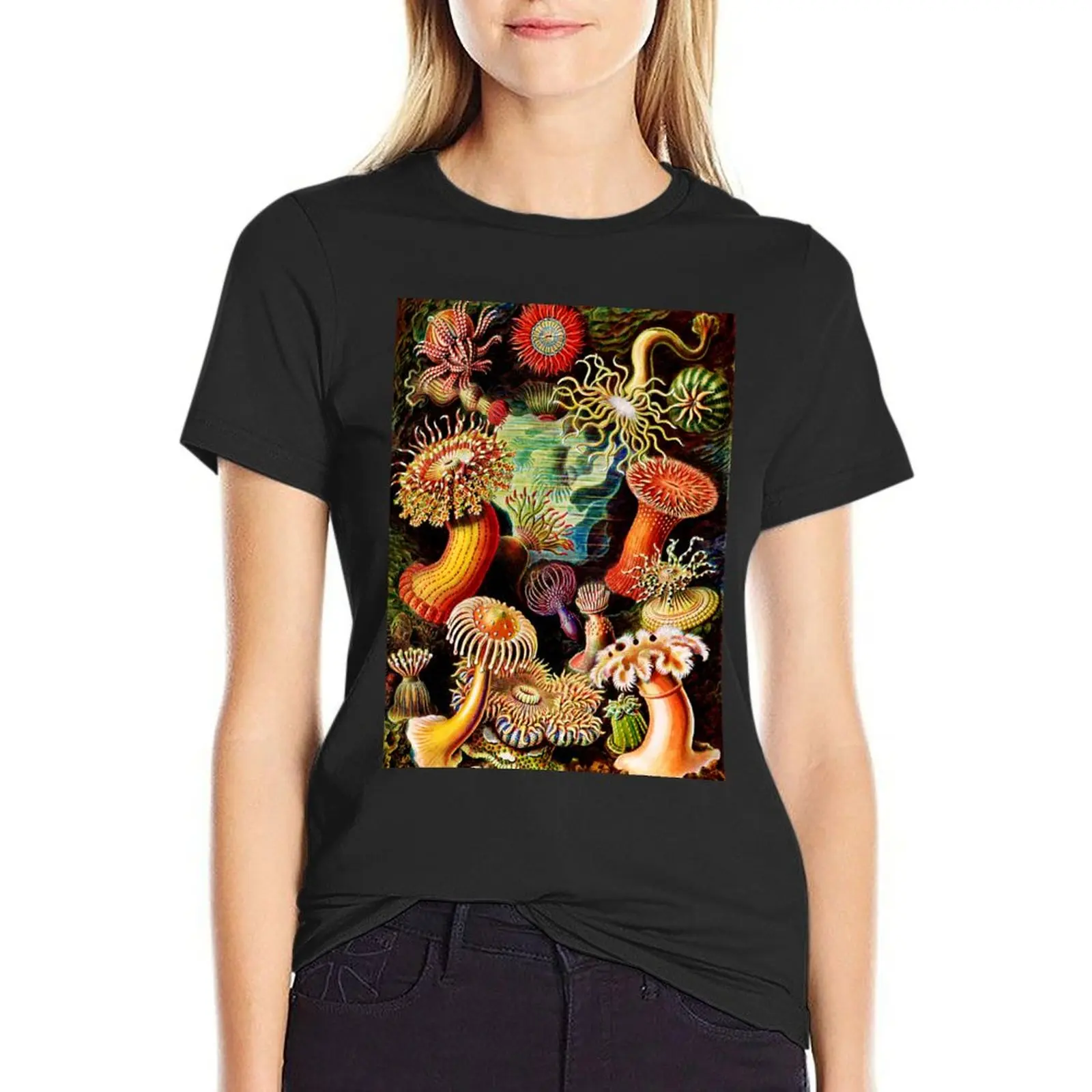 Actiniae-seeanemонен Эрнста хаеккель-Actiniae морские анемоны от футболка funnys облегающие