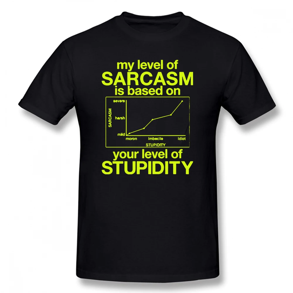 

Смешная футболка My Level of Sarcasm основана на вашем уровне глупости, футболка с коротким рукавом и круглым вырезом в стиле Харадзюку