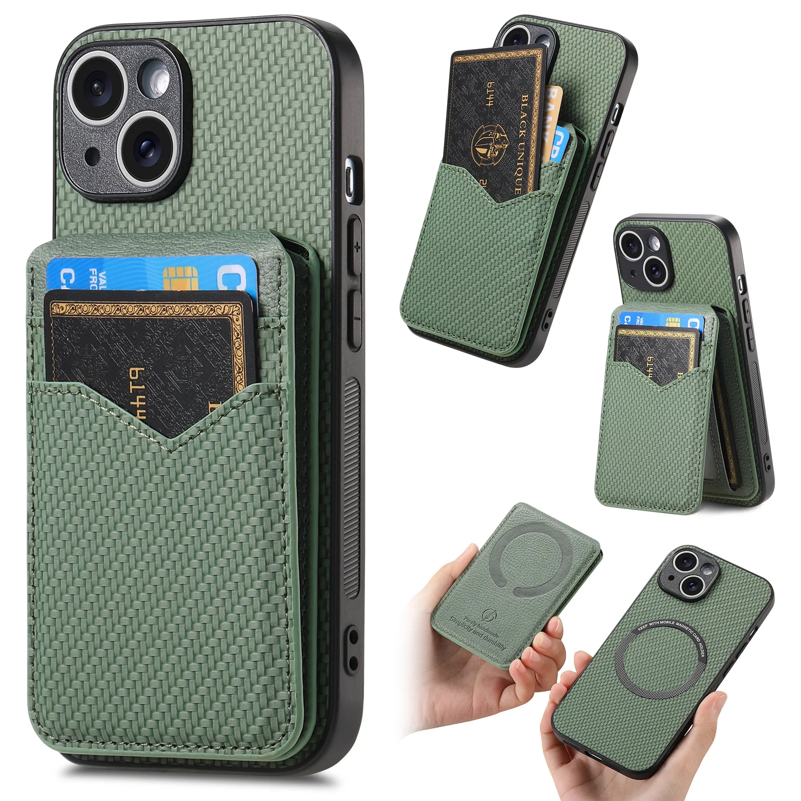 Wireless Charging Case For Huawei Nova Y90 Y70 Plus Removable Multi 4 Cards Magnetic Cover 12 Pro 11 10 SE 9 8