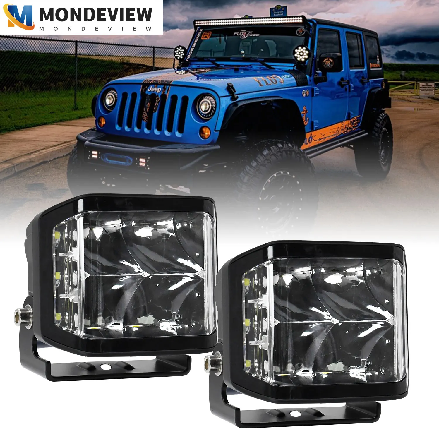 MONDEVIEW 5-дюймовый мощный светодиодный вспомогательный liget автомобильный