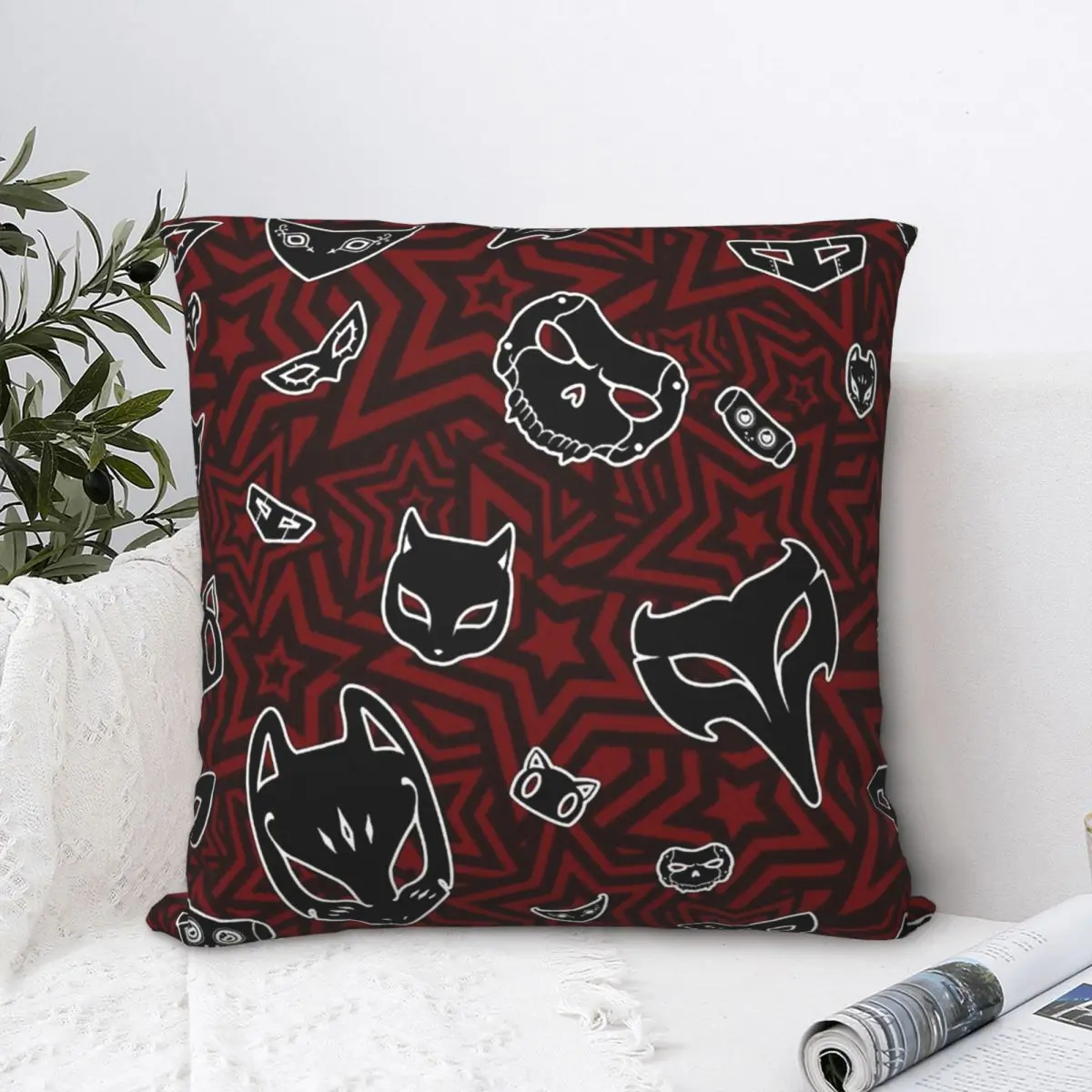 

Фантомные воры, маска, шаблон, декоративная подушка, кожа 5 дюймов, Morgana, игровой рюкзак, наволочки, модные наволочки для украшения стула