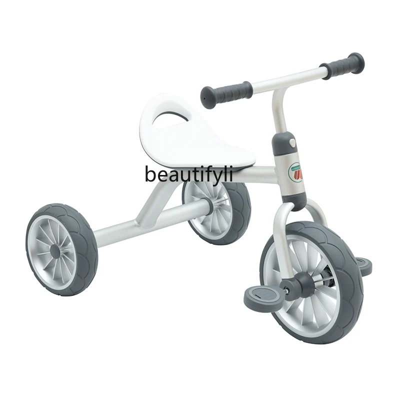 

zq Children's Three-Wheeled Bicycle 2-4 Years Old Baby Carriage Small Aluminum Alloy Old-Fashioned Pedal Baby Tricycle Simple