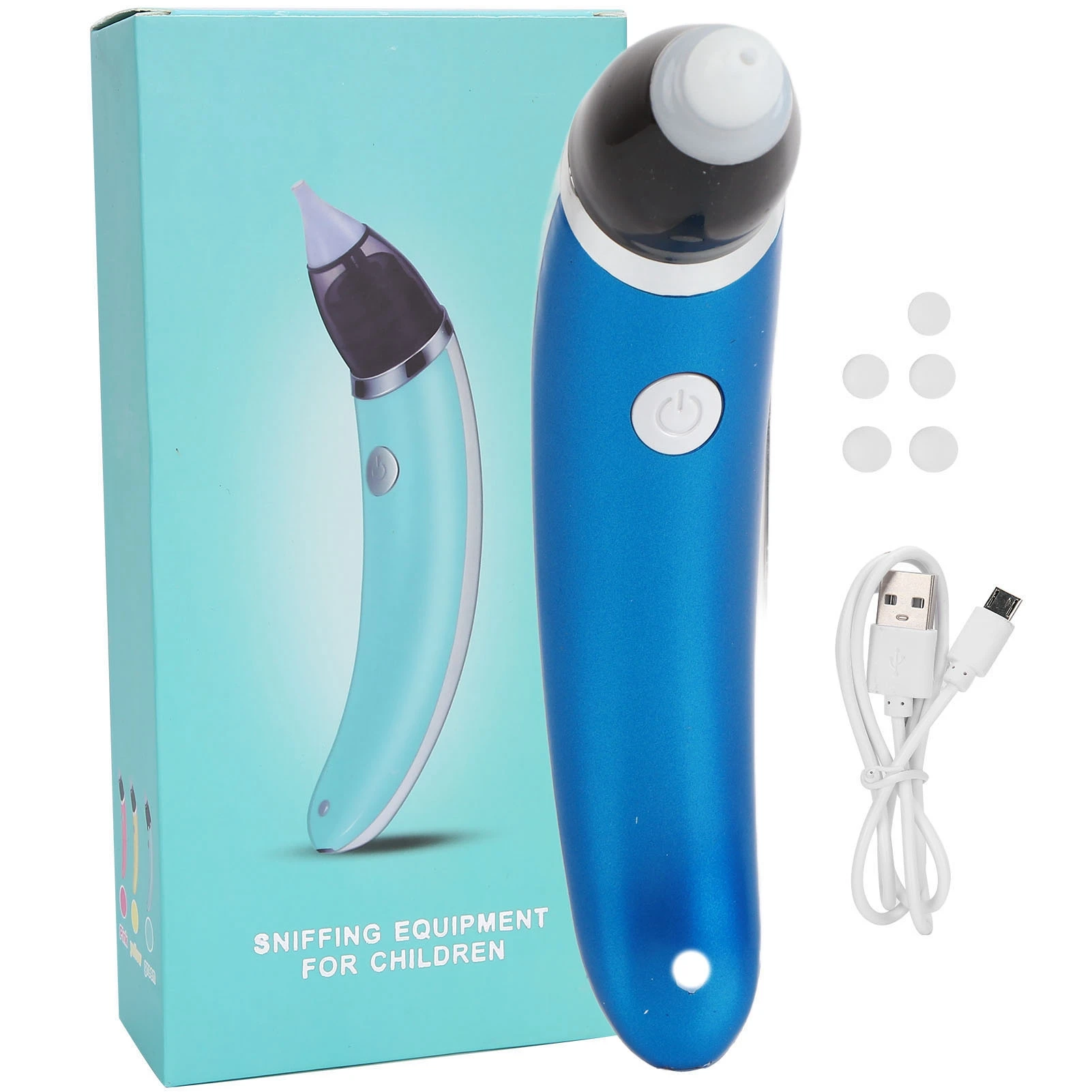 

Electric Baby Nasal Aspirator Nose Cleaner Infant Nasal Mucus Snot Suction DeviceBlue