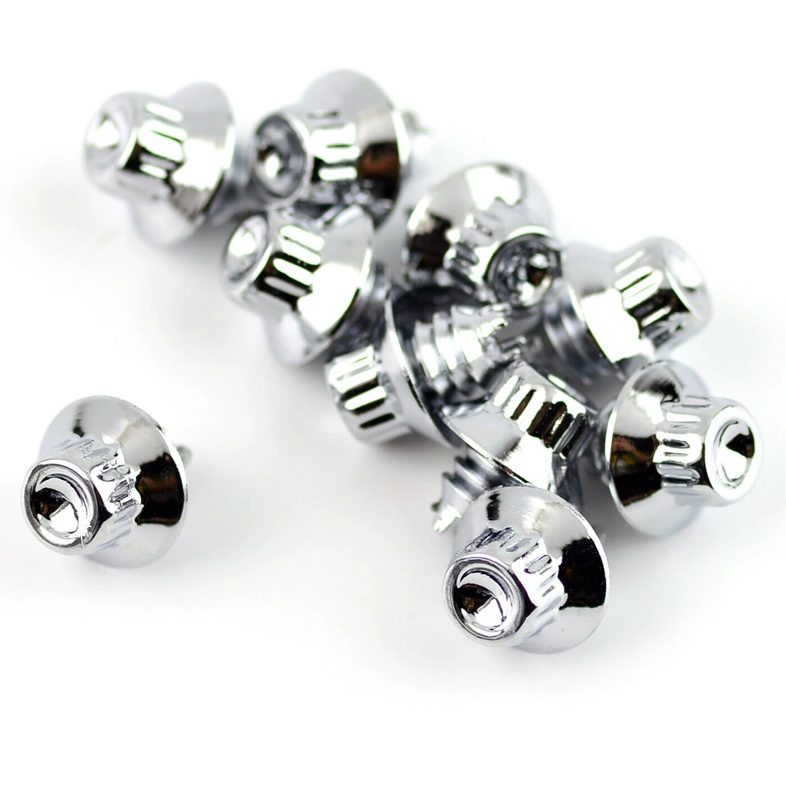 

100pcs 13mm Car Wheel Rivet Nut Rim Lip Replacement Silver ABS For 6.9mm 0.27in Hole Decoration Accessories