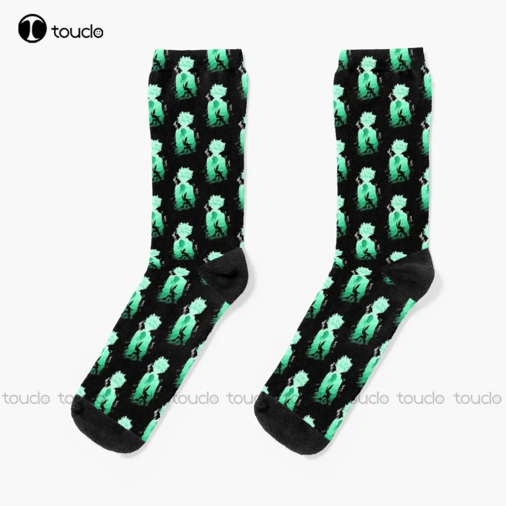 Midoria Green Izuku Midoriya Midoriya Midoriya Mha Deku Mha Boku No Hero Academia Socks Boys Socks Design Happy Cute Socks  Art