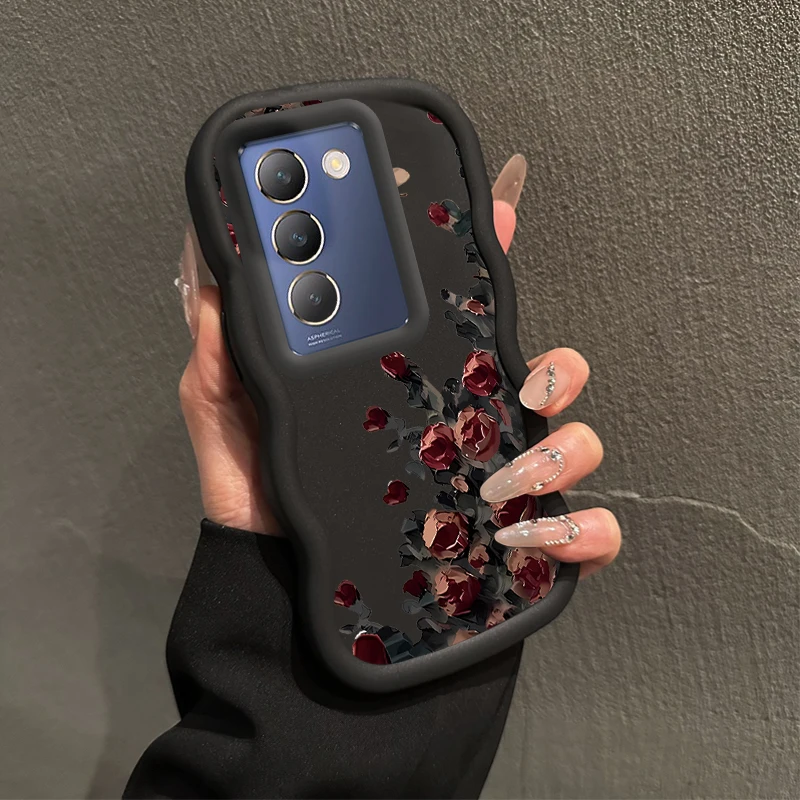 Y100 Бабочка летающая роза Волнистая форма Силиконовый чехол для телефона ViVO Y93 Y93s