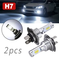 2pcs h7 led bulbs for car headlight bulbs conversion kit hilo beam 55w 8000lm 6000k super bright 3570 led lights car lamps