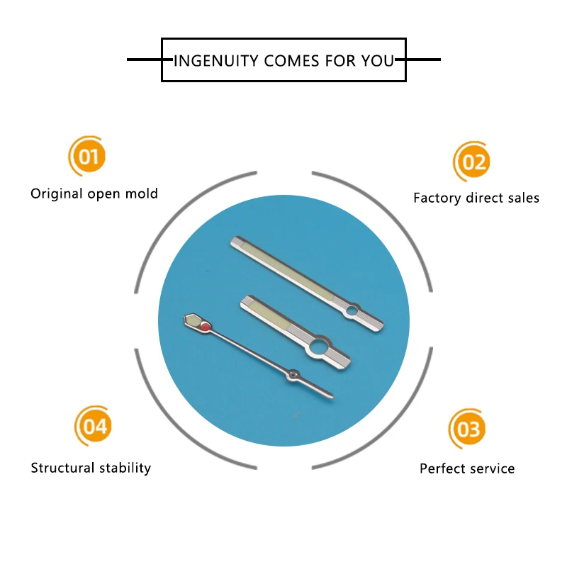 Watch Hands With Super C3 Luminous For SKX007 NH35/NH36 4R36 7S26 Movement Tuna Canned Watch  Repair Accessories  Modified