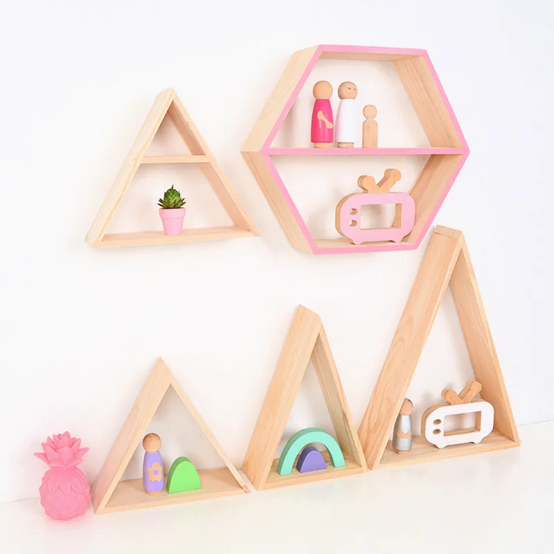 

New Wood storage shelves Wall Mounted Floating Shelves Home Living Room Wall Shelf Sundries Storage Outdoor Garden Decoration