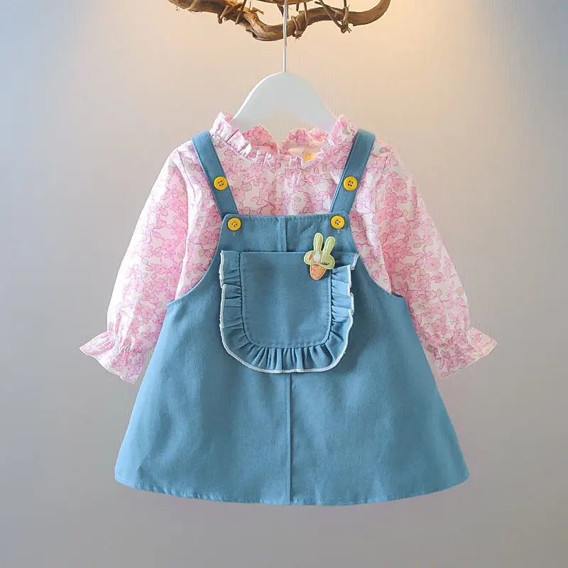 

2022 Summer New Kids Clothes Fashion Comfortable Casual Suits Girls Princess Two Piece Boutique Clothes Simple Style